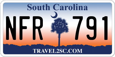 SC license plate NFR791