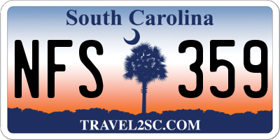 SC license plate NFS359