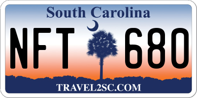 SC license plate NFT680