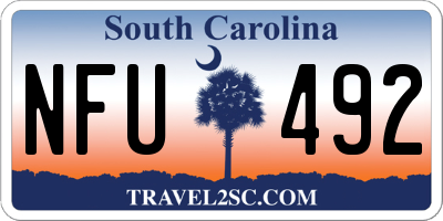 SC license plate NFU492