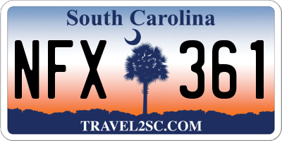 SC license plate NFX361