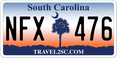 SC license plate NFX476