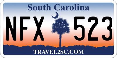 SC license plate NFX523