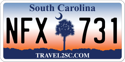 SC license plate NFX731
