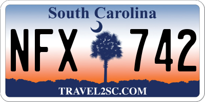 SC license plate NFX742
