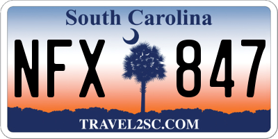 SC license plate NFX847