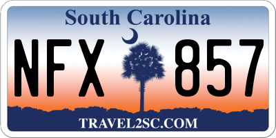 SC license plate NFX857