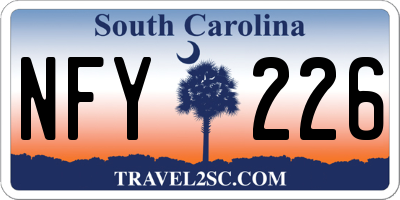 SC license plate NFY226
