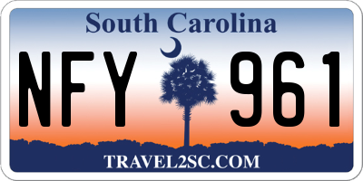 SC license plate NFY961