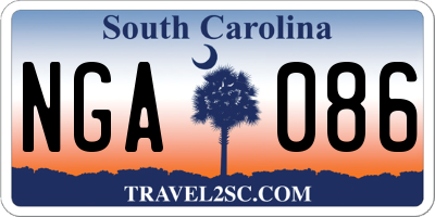 SC license plate NGA086
