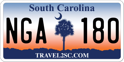 SC license plate NGA180
