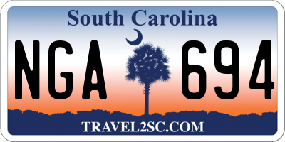 SC license plate NGA694
