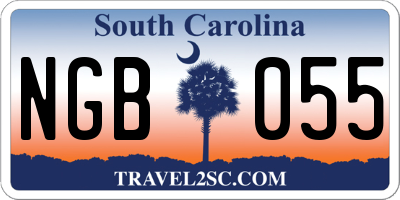 SC license plate NGB055