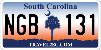 SC license plate NGB131