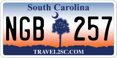 SC license plate NGB257