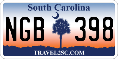 SC license plate NGB398