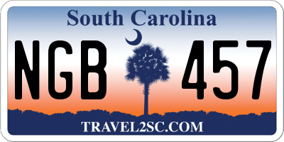 SC license plate NGB457