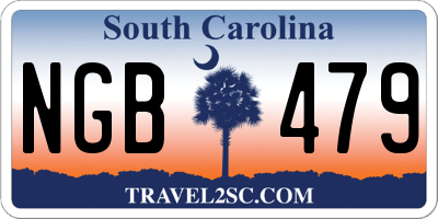 SC license plate NGB479