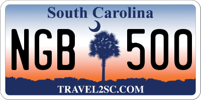 SC license plate NGB500