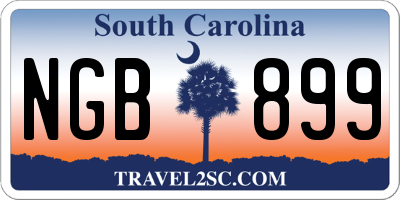 SC license plate NGB899