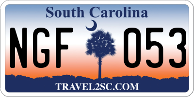 SC license plate NGF053