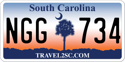 SC license plate NGG734