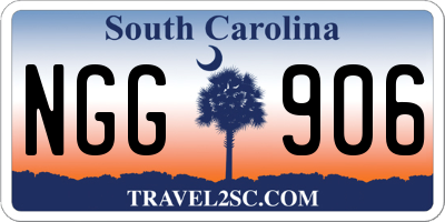 SC license plate NGG906