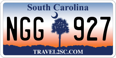 SC license plate NGG927