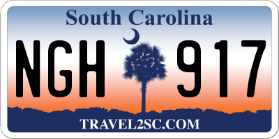 SC license plate NGH917