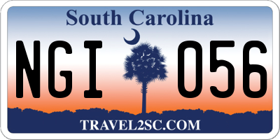 SC license plate NGI056