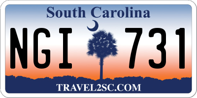 SC license plate NGI731