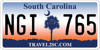 SC license plate NGI765