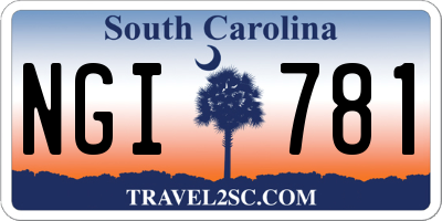SC license plate NGI781