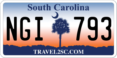 SC license plate NGI793