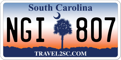 SC license plate NGI807
