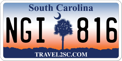 SC license plate NGI816
