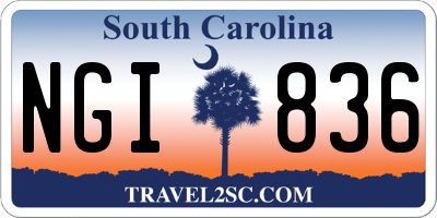 SC license plate NGI836