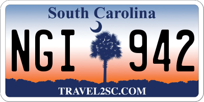 SC license plate NGI942