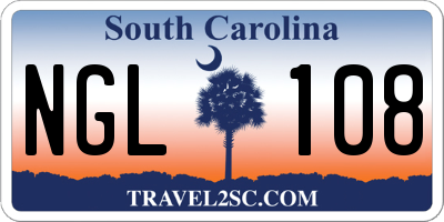 SC license plate NGL108