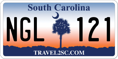 SC license plate NGL121