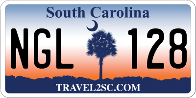 SC license plate NGL128