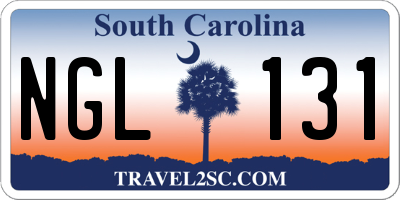 SC license plate NGL131
