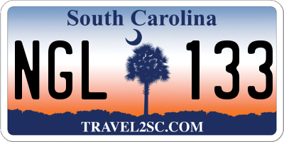 SC license plate NGL133