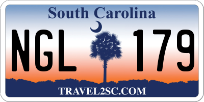 SC license plate NGL179