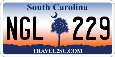 SC license plate NGL229