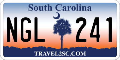 SC license plate NGL241