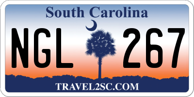 SC license plate NGL267