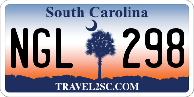 SC license plate NGL298