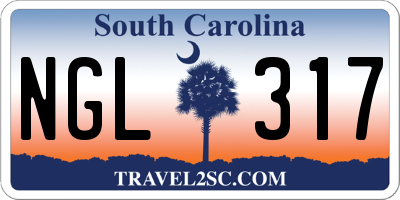 SC license plate NGL317