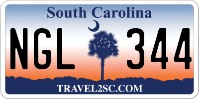 SC license plate NGL344